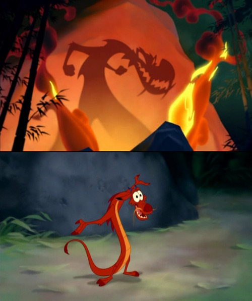 Mushu: I AM THE GUARDIAN OF LOST SOULS. I AM THE POWERFUL, THE PLEASURABLE, THE INDESTRUCTABLE MUSHU!