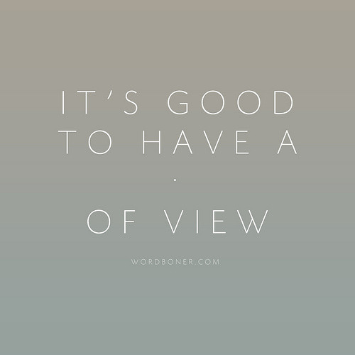 It’s Good To Have A Point Of View (get it on a tee | make one yourself)